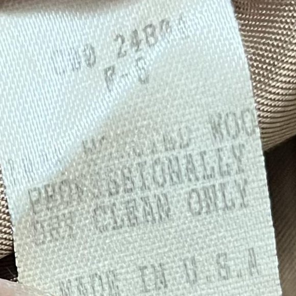 Calvin Klein Full Button Down Single Breast 100% Merino Camel Coat Women Size 6 - Picture 11 of 12